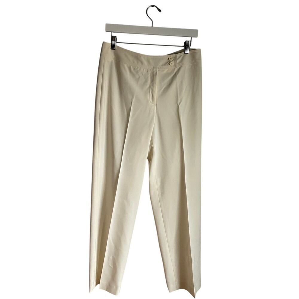 Josephine Chaus Off White Dress Pants Trousers size 10 Minimalist Neutral Medium